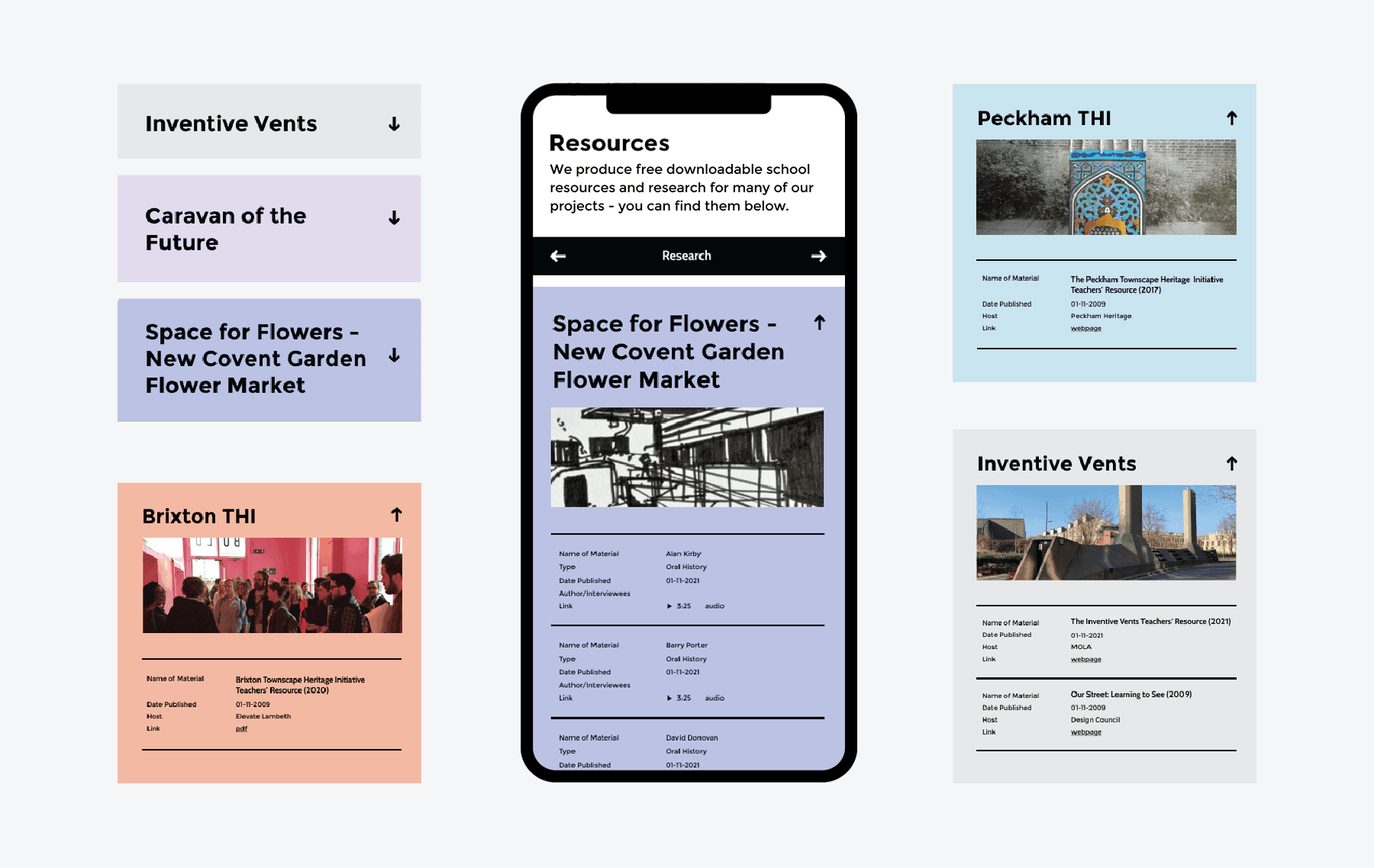 Archive page for mobile